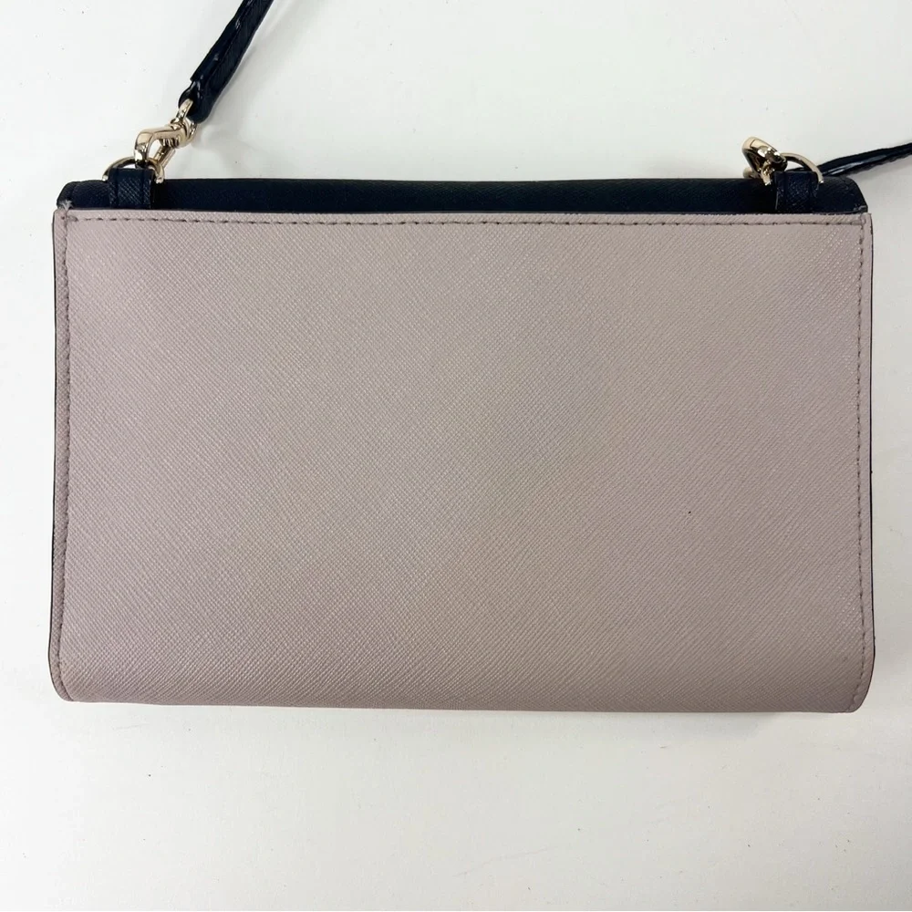 Kate Spade Laurel Way Winni Wallet Crossbody Two-Tone Black Almondine
